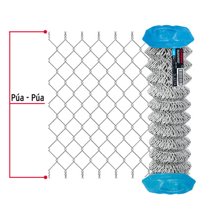 Rollo 20m x 1.5m malla ciclónica calibre 12.5 abertura 55 mm MACI-2552 42949 MM0