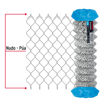 Rollo 20 m x 1 m malla ciclónica calibre 12.5 abertura 63 mm MACI-2630 42952 MM0