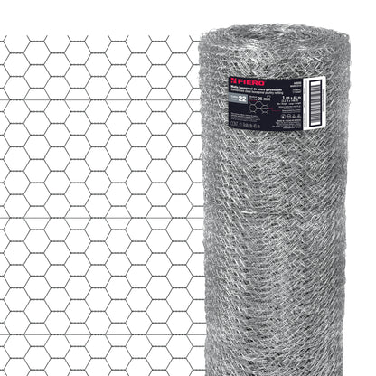 Rollo de malla hexagonal 45m x 1m calibre 22 abertura 25 mm MAHE-2510 44656 MM0