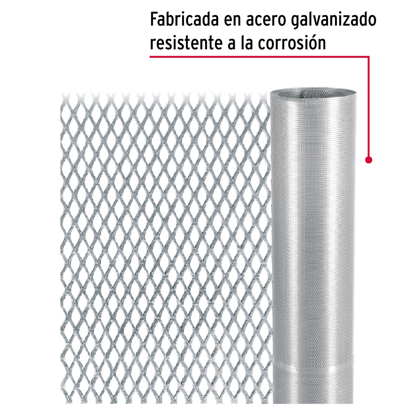 Rollo de 11 m x 0.92 m malla mosquitera de acero galvanizado MAMO-09 46196 MM0