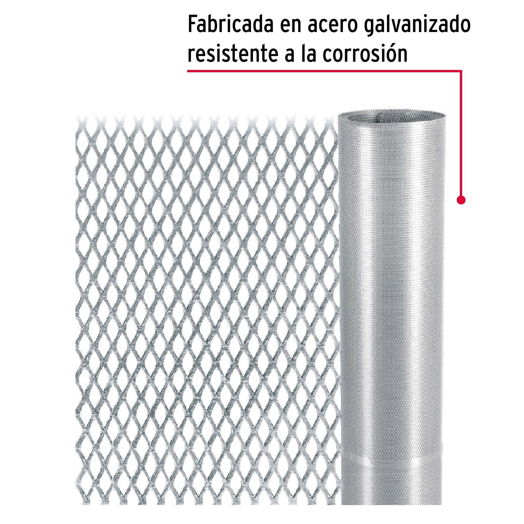 Rollo de 11 m x 0.92 m malla mosquitera de acero galvanizado MAMO-09 46196 MM0