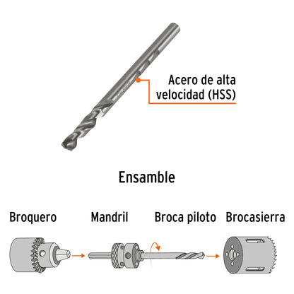 Broca piloto de 1/4' para brocasierras bimetálicas, Expert MAND-BRB 101580 MM00