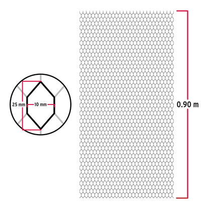 Rollo 22 m x 0.9 m malla plafón calibre 26 abertura 10x25mm MAPLA-5090 44980 MM0