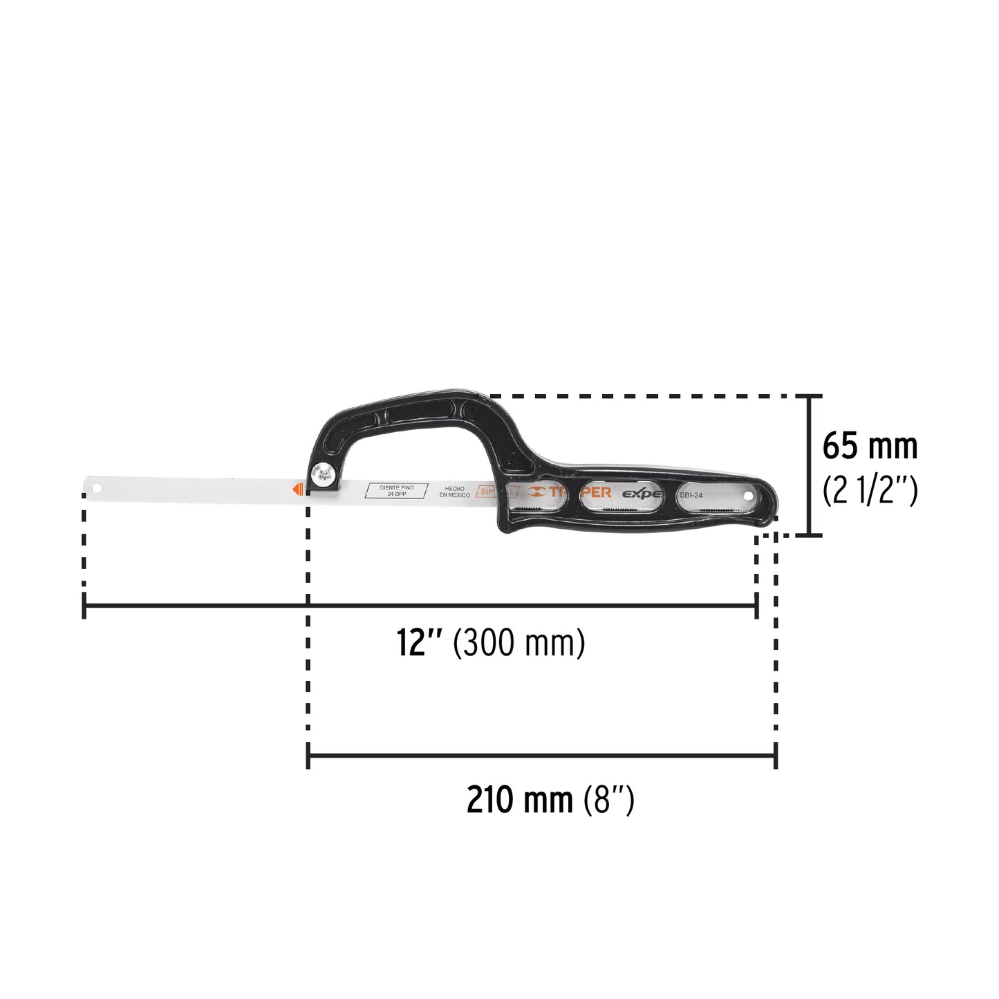 Mini arco 12' de plástico para segueta, Pretul MAT-12P 20002 MM00