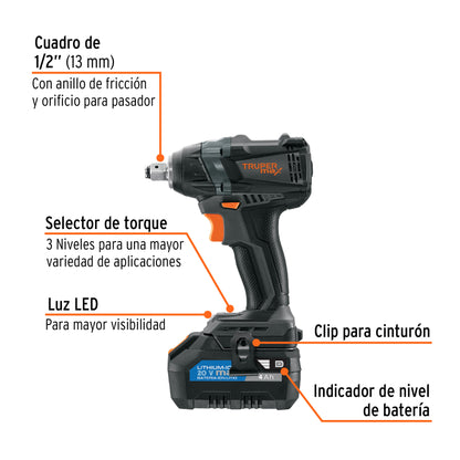 Llave de impacto inalámbrica 1/2', 20 V, sin accesorios MAX-20LS 101407 MM1