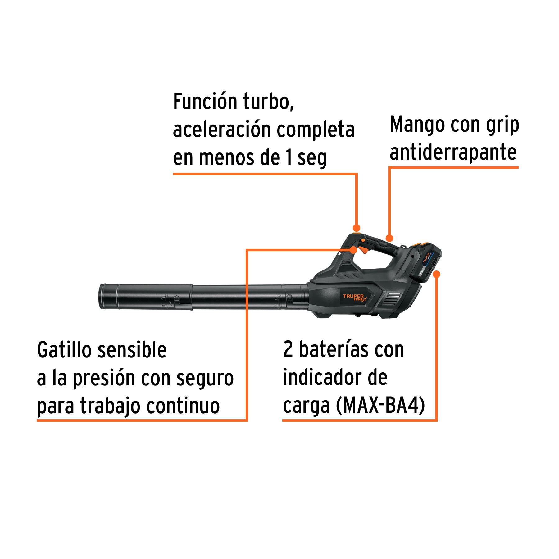 Sopladora inalámbrica, 40V, Truper MAX MAX-40S 102339 MM1