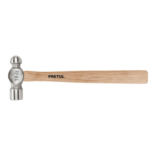 Martillo pulido de bola 16 oz mango madera, Pretul MB-16P 22658 MM0