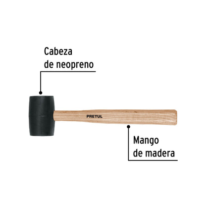 Mazo de hule, 16 oz, Pretul MH-16P 20566 MM00