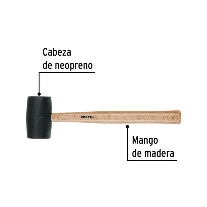 Mazo de hule, 24 oz, Pretul MH-24P 20567 MM00