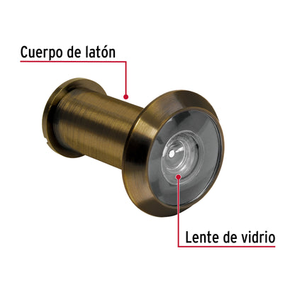 Mirilla de seguridad acabado latón antiguo, Hermex MIRI-2 43673 MM0