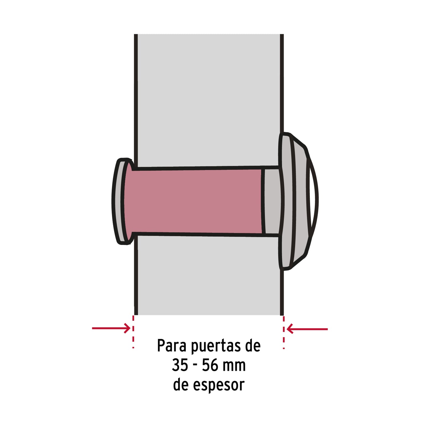 Mirilla seguridad acabado negro, Hermex MIRI-6 46824 MM00