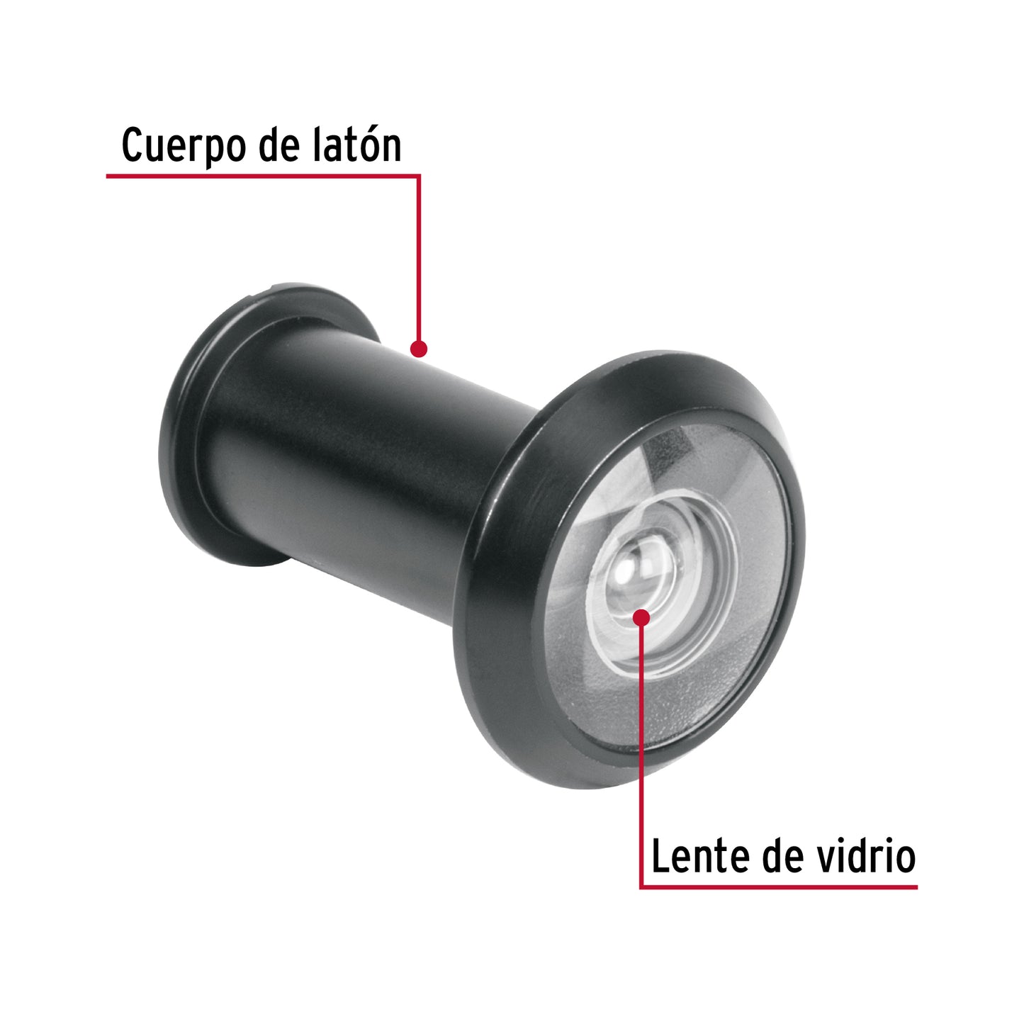 Mirilla seguridad acabado negro, Hermex MIRI-6 46824 MM00