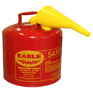 TANQUE DE SEGURIDAD MARCA EAGLE TIPO I, 5 GAL (18,93 LT) DE CAP, PARA GASOLINA