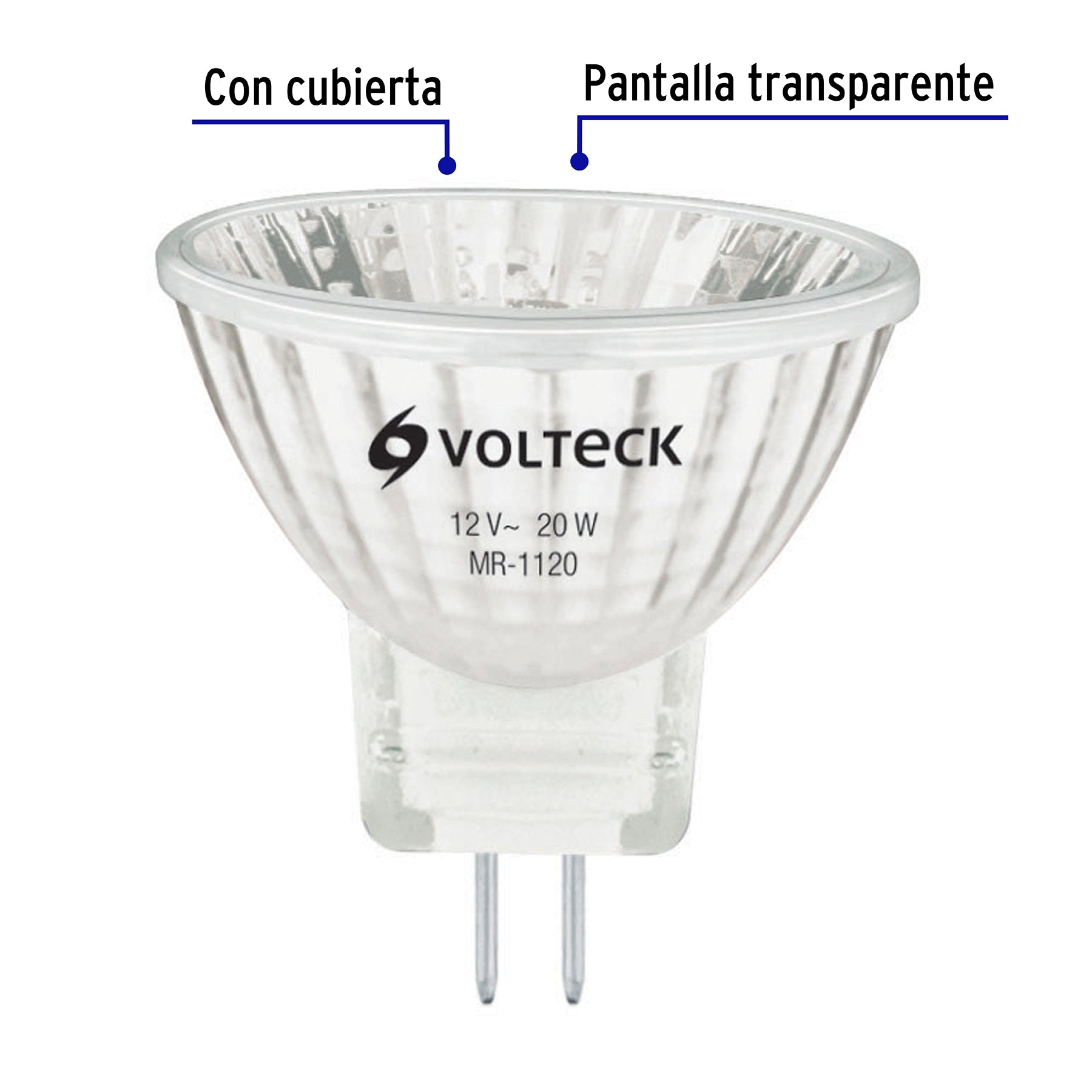 Lámpara de halógeno 20 W tipo MR11 en caja, Volteck MR-1120 47251 MM00