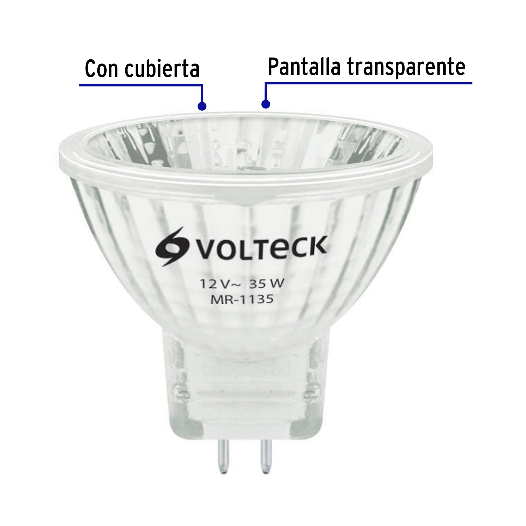 Lámpara de halógeno 35 W tipo MR11 en caja, Volteck MR-1135 47252 MM00