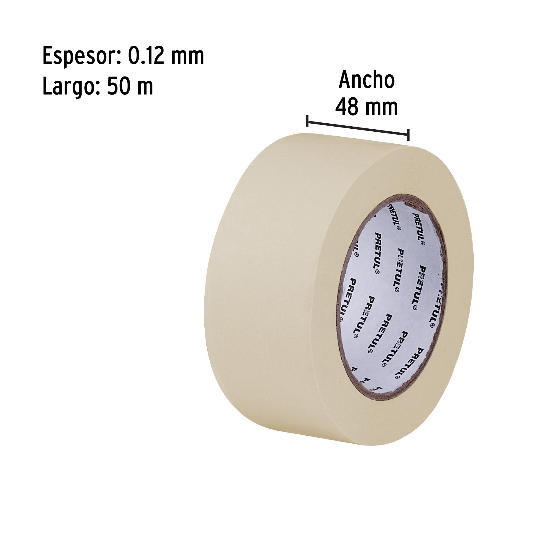 Cinta masking tape de 2' x 50 m, Pretul MSK-2P 20672 MM00