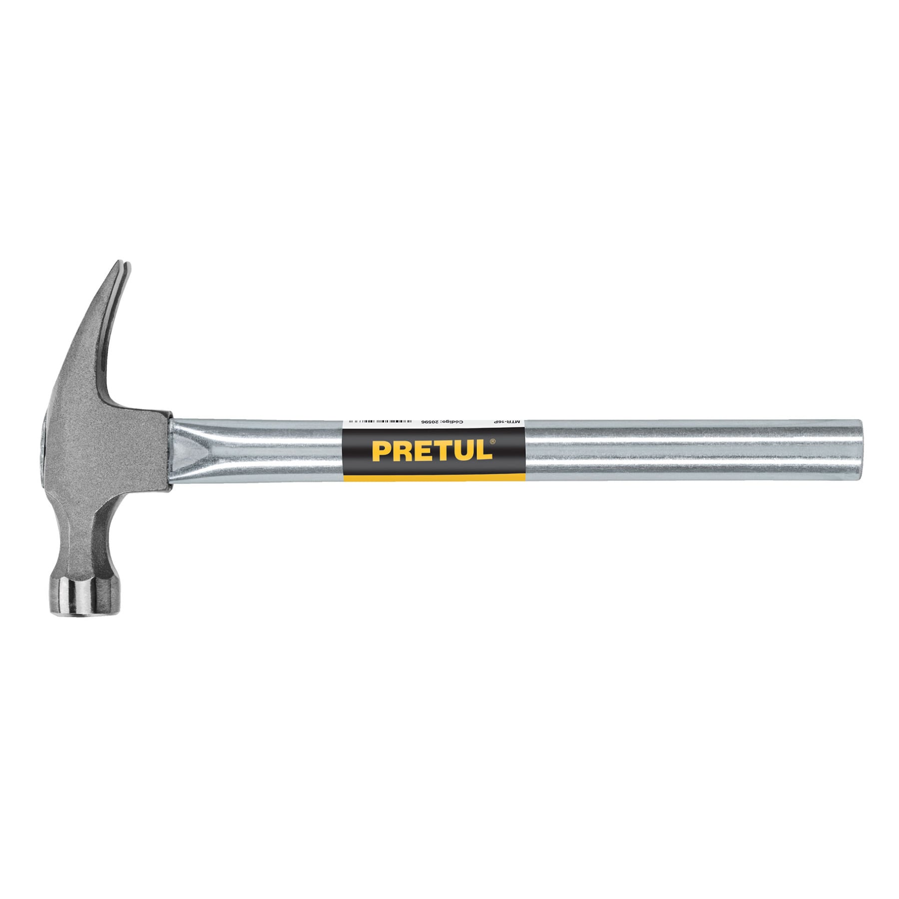 Martillo uña recta 16 oz, mango tubular, Pretul MTR-16P 20596 MM1