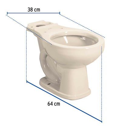 Taza redonda cerámica, marfil, Foset MUBA-40M 49354 MM1