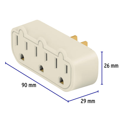 Multicontacto triple aterrizado, barra, Volteck MUL-320 46810 MM00