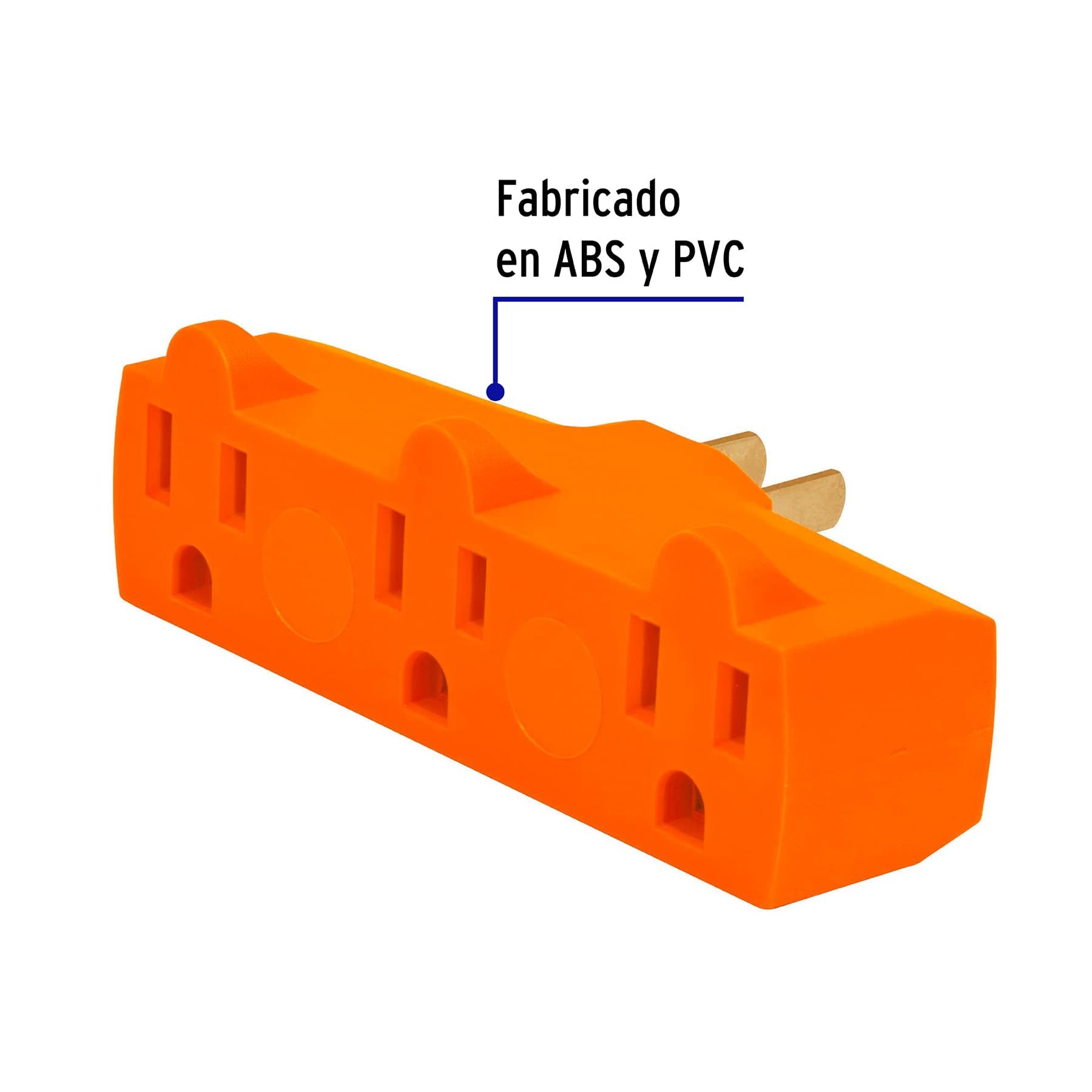 Multicontacto triple aterrizado, tipo 'Y',reforzado, Volteck MUL-380 46805 MM00