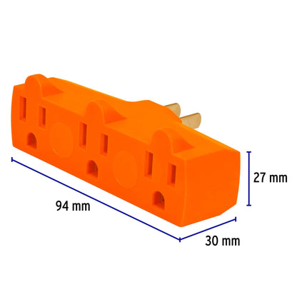 Multicontacto triple aterrizado, tipo 'Y',reforzado, Volteck MUL-380 46805 MM00