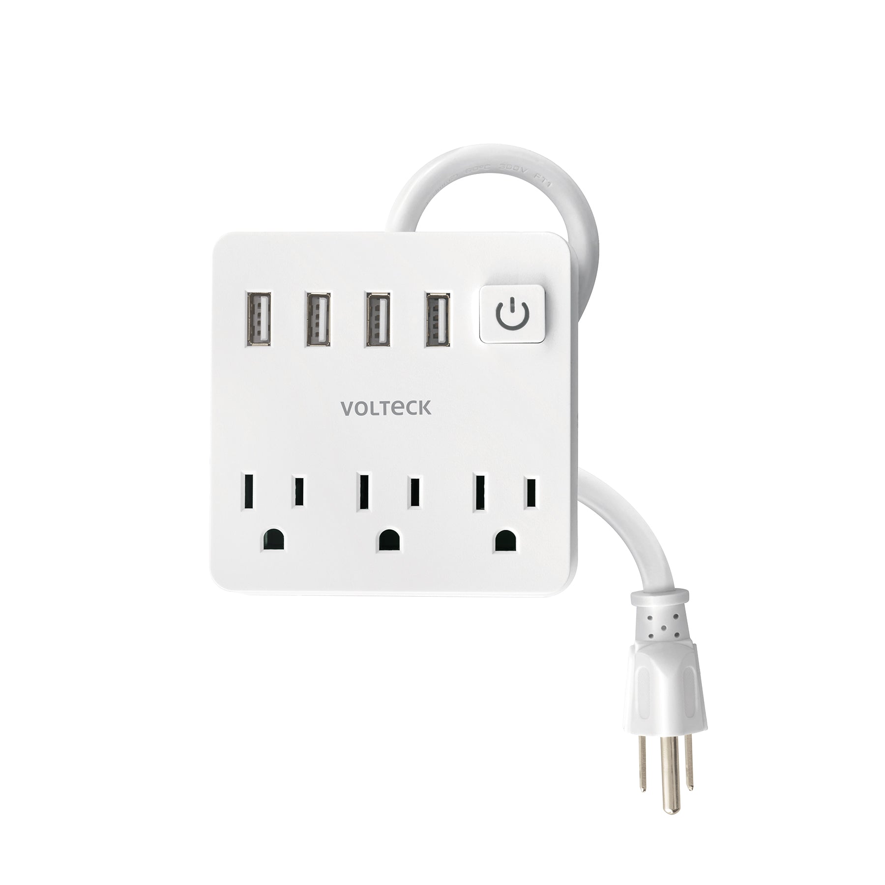 Multicontacto 16 AWG doméstico 3 entradas 4 ptos USB, blanco MUL-3U 49322 MM00