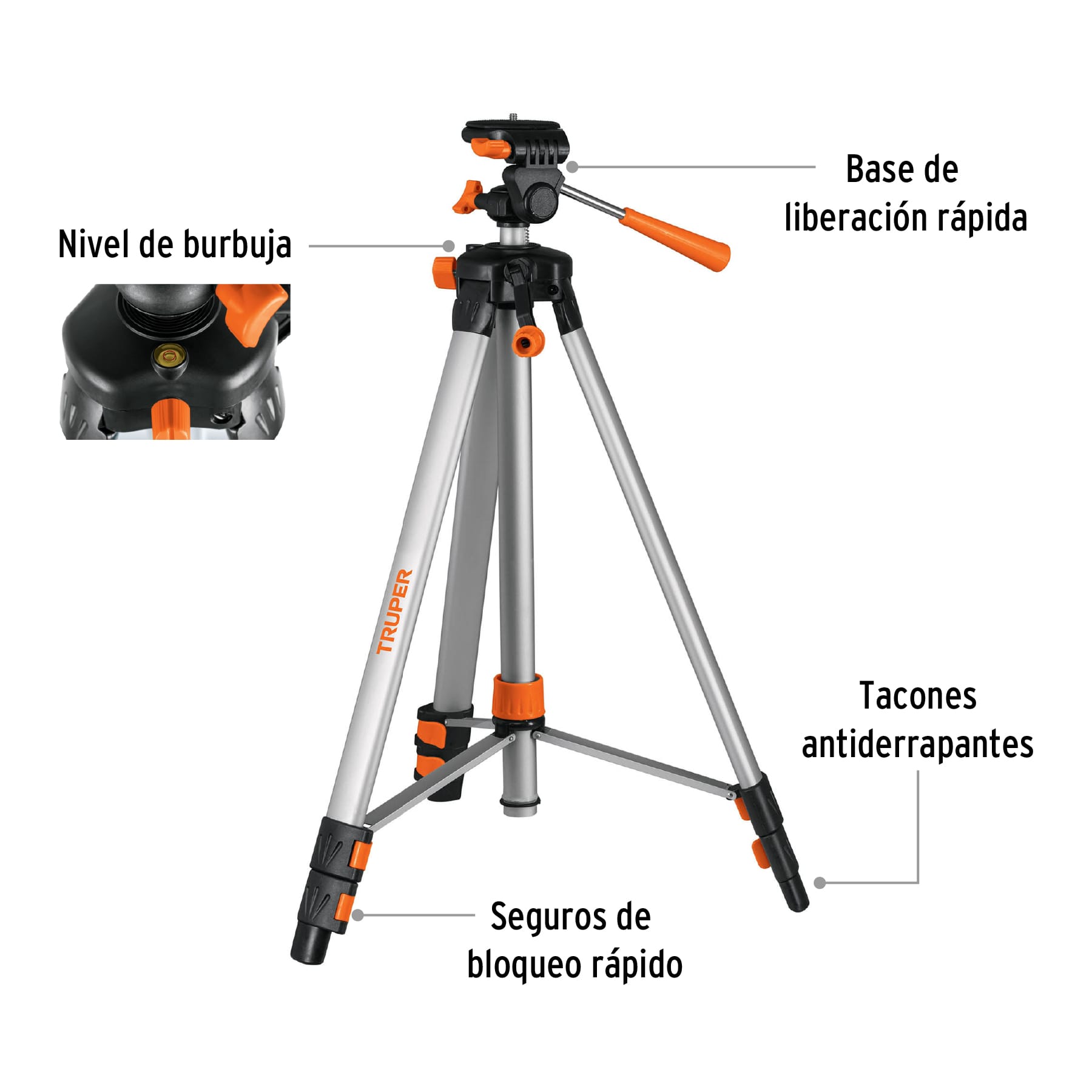 Tripié telescópico para nivel láser, altura max. 1.45 m NL-TRI-150 100811 MM00