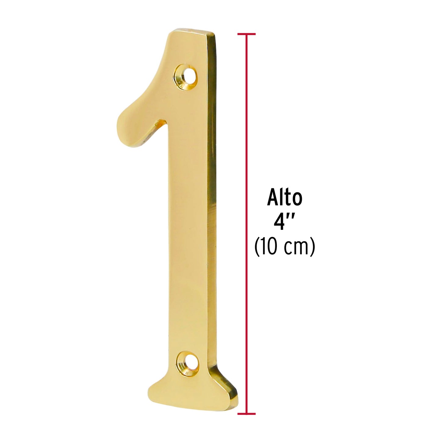 Número 1 de latón sólido 4', Hermex NUCH-1 43679 MM0