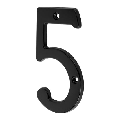 Número 5 de latón sólido 4', negro,  Hermex NUCH-5N 47858 MM0