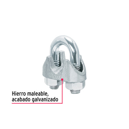 Bolsa c/25 nudos (perros) de hierro p/cable de 5/16', Fiero NUDO-5/16G 40707 MM00