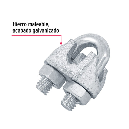 Blíster c/2 nudos (perros) de hierro p/cable de 5/16', Fiero NUDO-5/16 44085 MM00