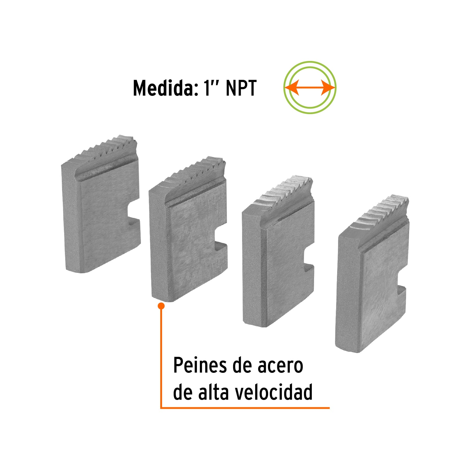 Juego de 4 peines de 1' para tarrajas T-852X, Expert P-852-1X 14616 MM00