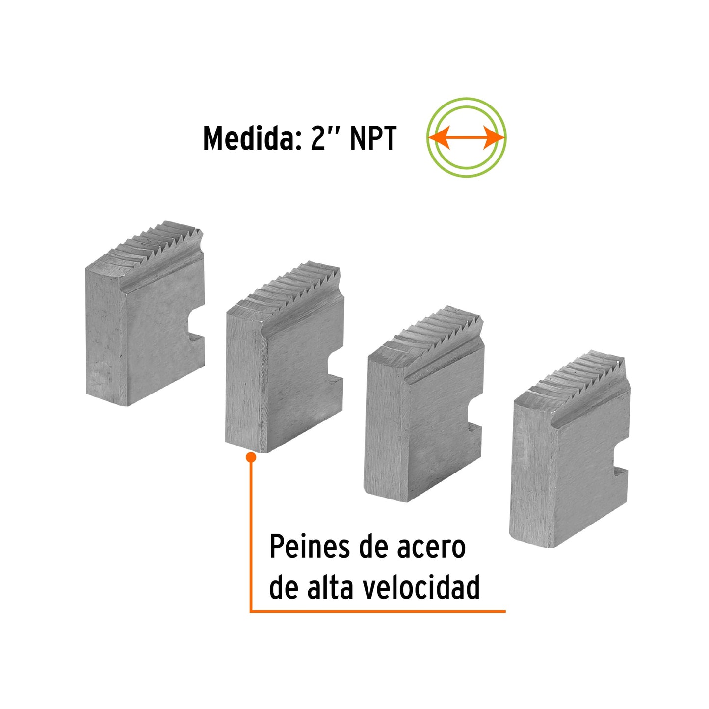 Juego de 4 peines de 2' para tarrajas T-852X, Expert P-852-2X 14620 MM00