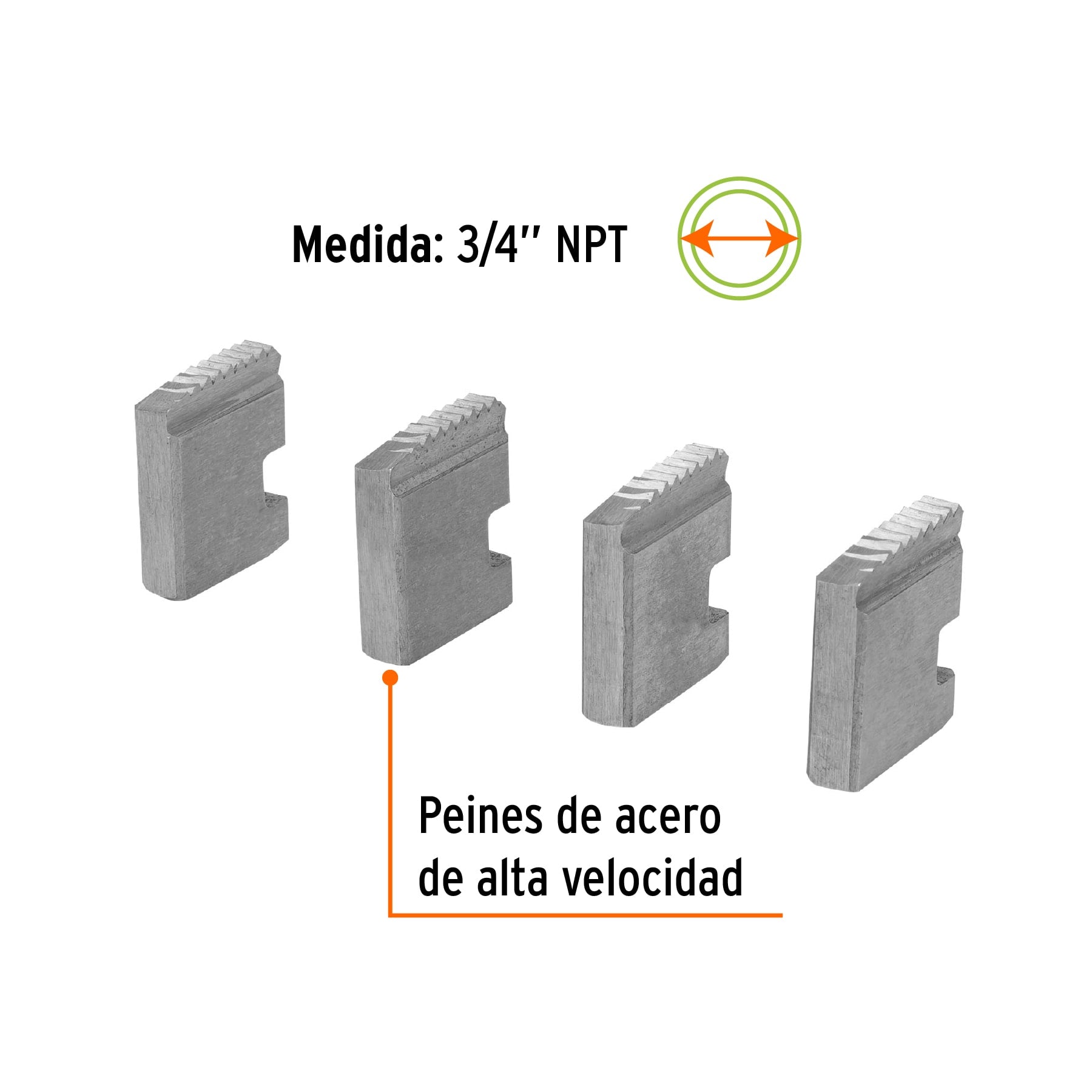 Juego de 4 peines de 3/4' para tarrajas T-852X, Expert P-852-3/4X 14614 MM00