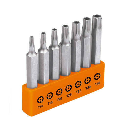 Juego de 7 puntas torx combinadas c/seguro largo 2', Expert P7-20TS 17813 MM00