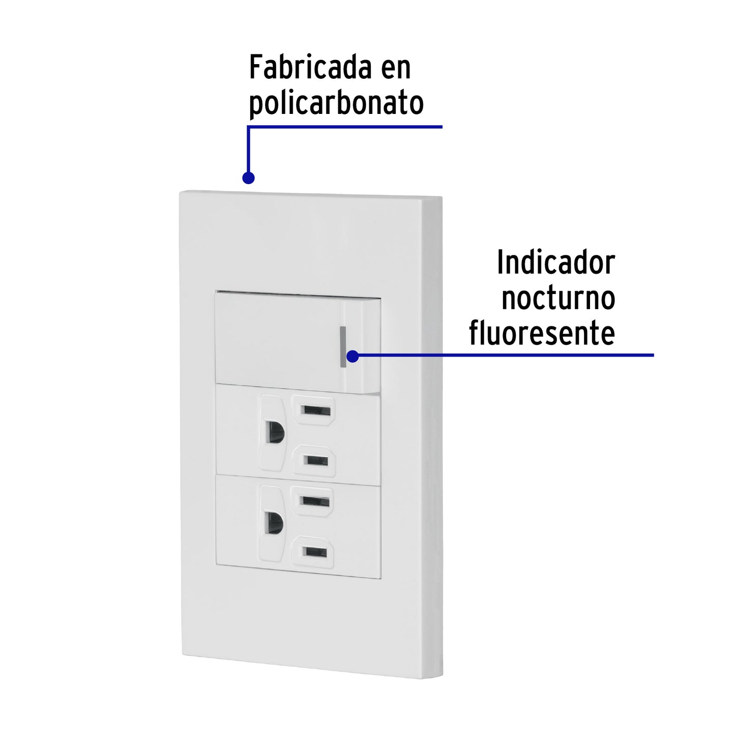 Placa armada 1 interruptor, 2 contactos,1mod,Española,blanco PA-APCO-E3B 45594 MM00