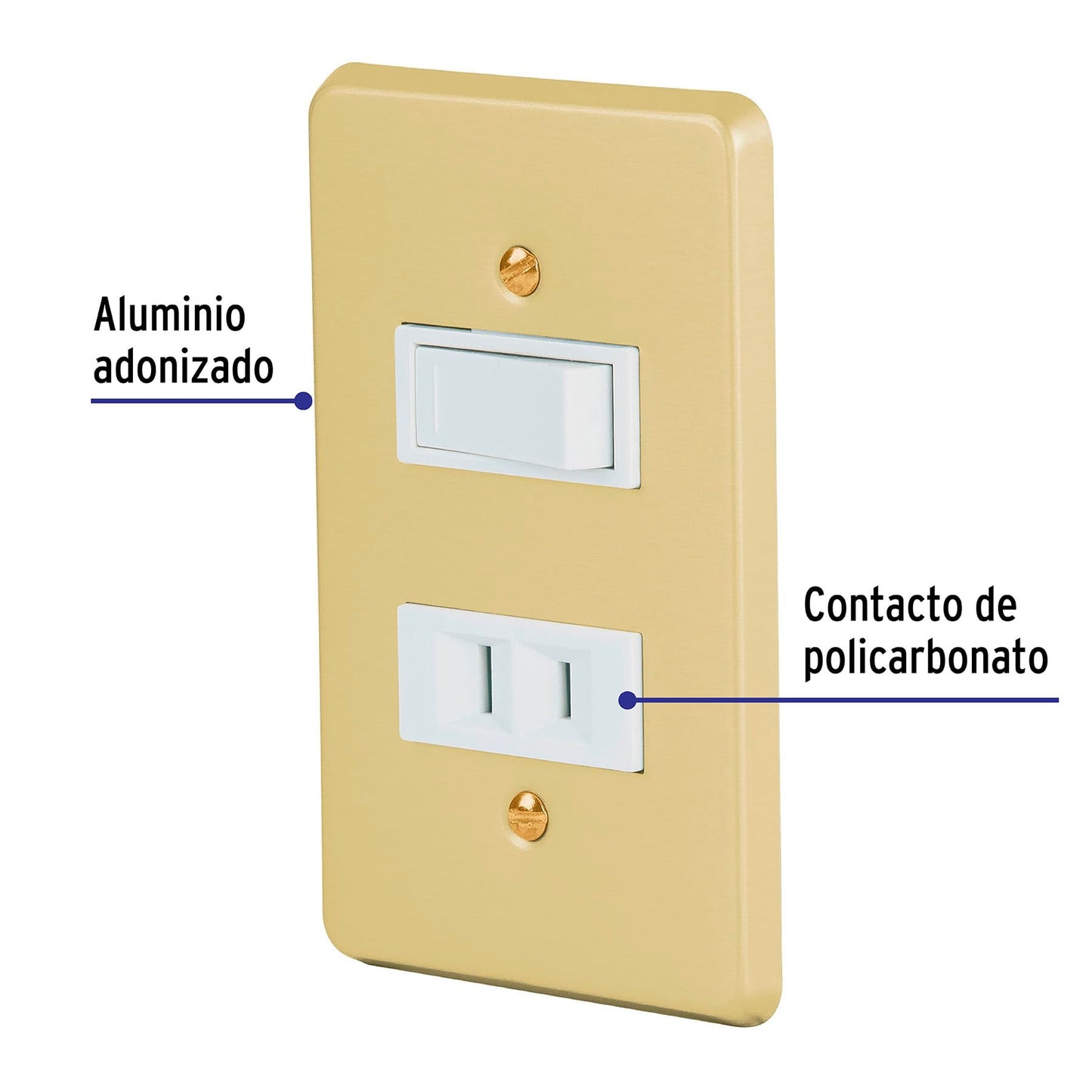 Placa armada contacto e interruptor, línea Económica PA-APCO-E 46388 MM00