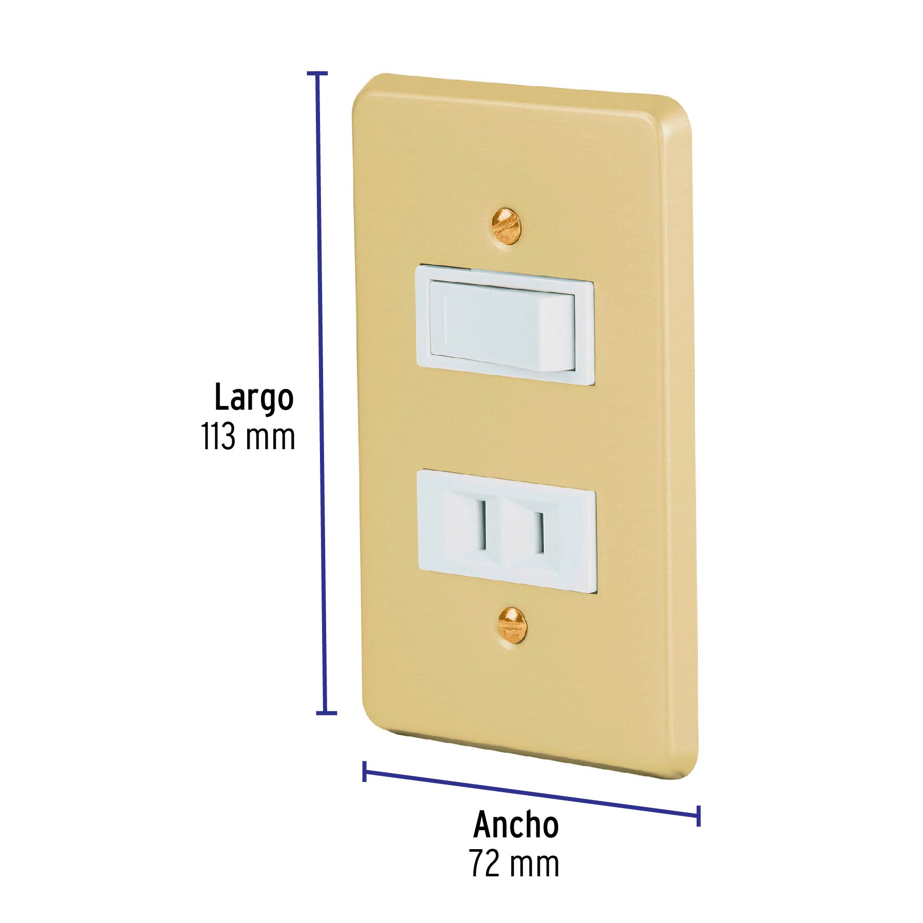 Placa armada contacto e interruptor, línea Económica PA-APCO-E 46388 MM00