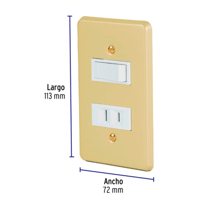 Placa armada contacto e interruptor, línea Económica PA-APCO-E 46388 MM00