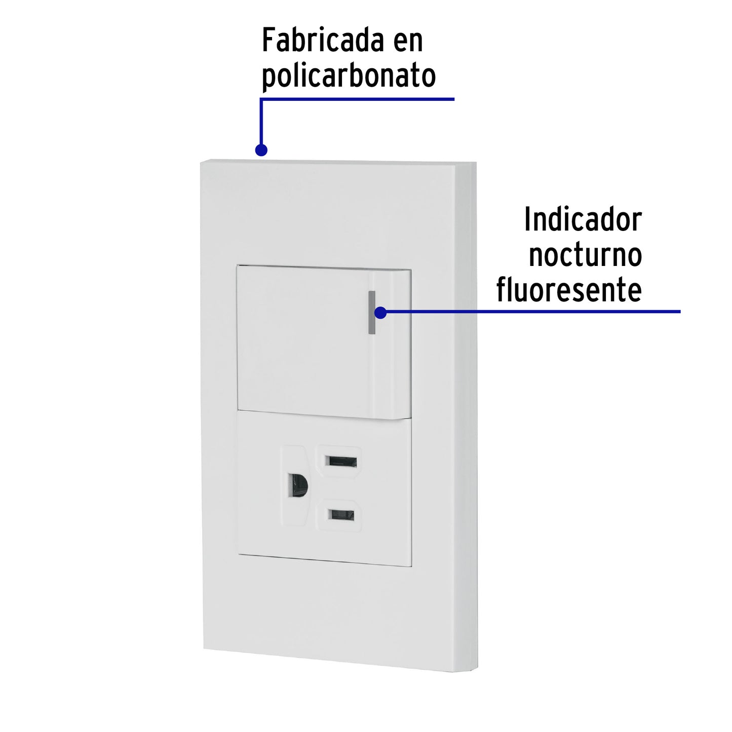 Placa armada 1 interruptor,1contacto,1.5mod,Española, blanco PA-APCO15-EB 45591 MM00