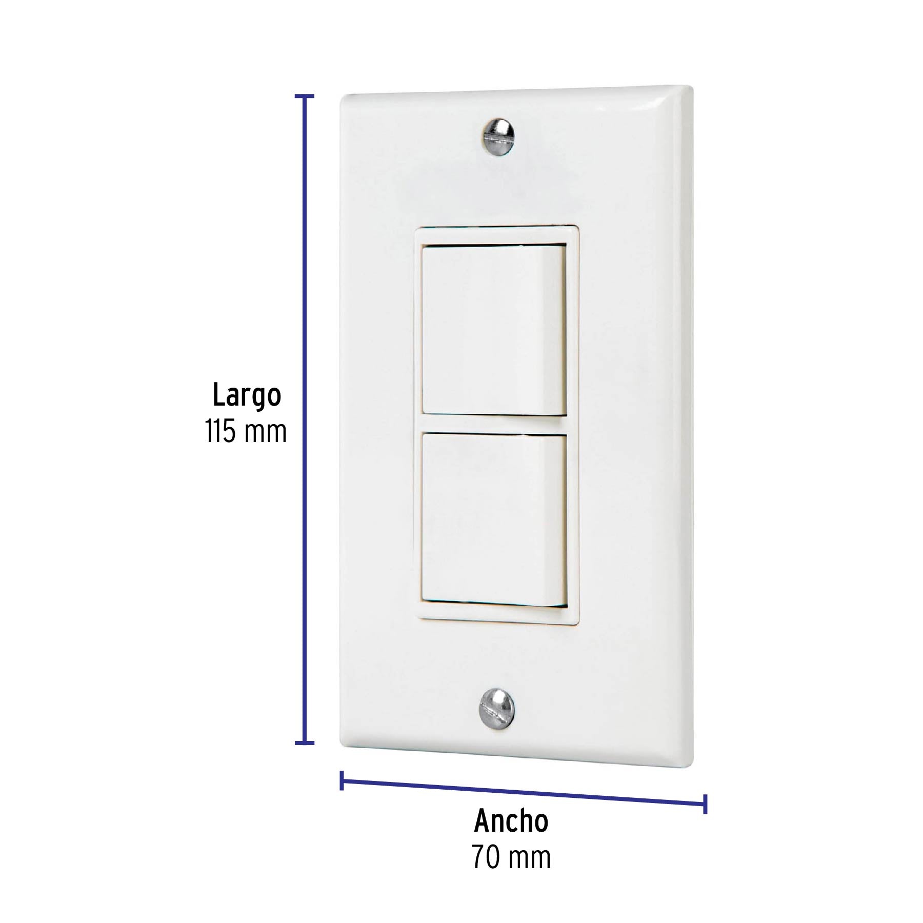 Placa armada interruptor sencillo y de 3 vías Classic PA-APDO-CLP 40019 MM00