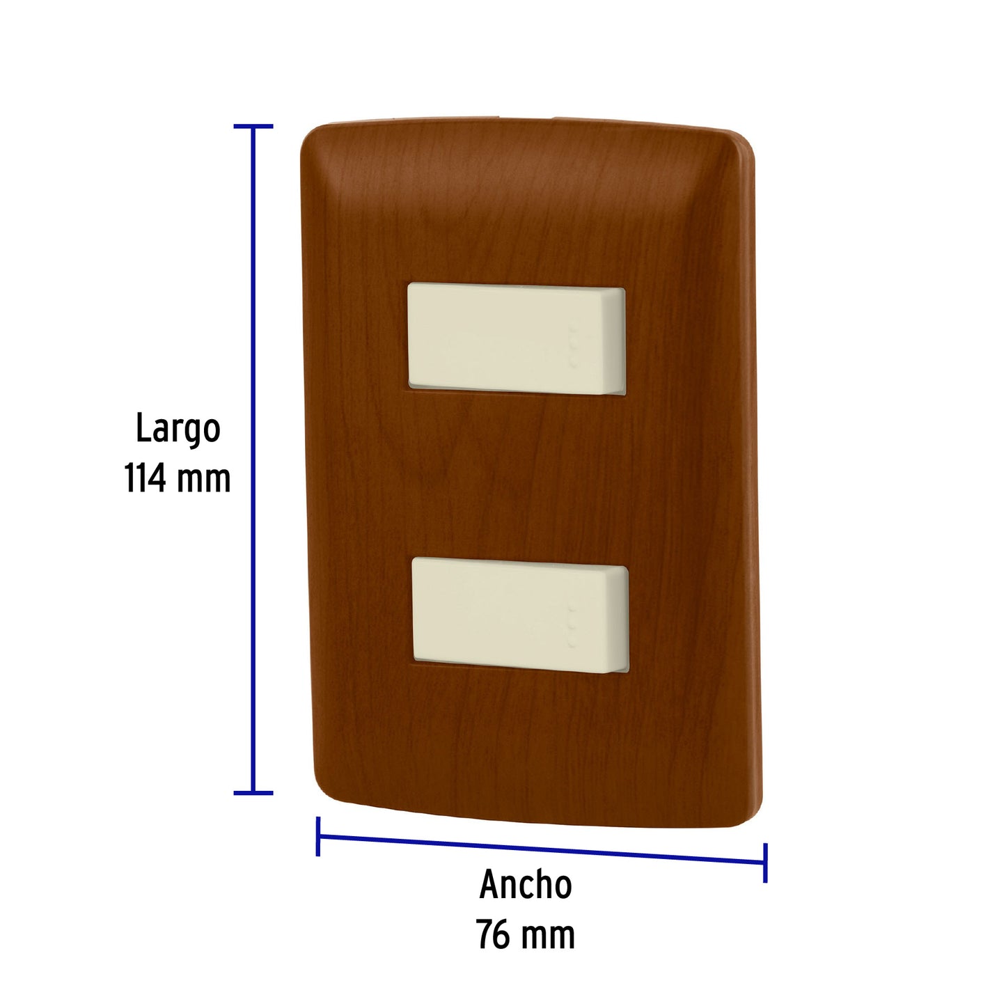 Placa armada 1 interruptor 1 escalera, madera,línea Italiana PA-APDO-EIM 49932 MM00