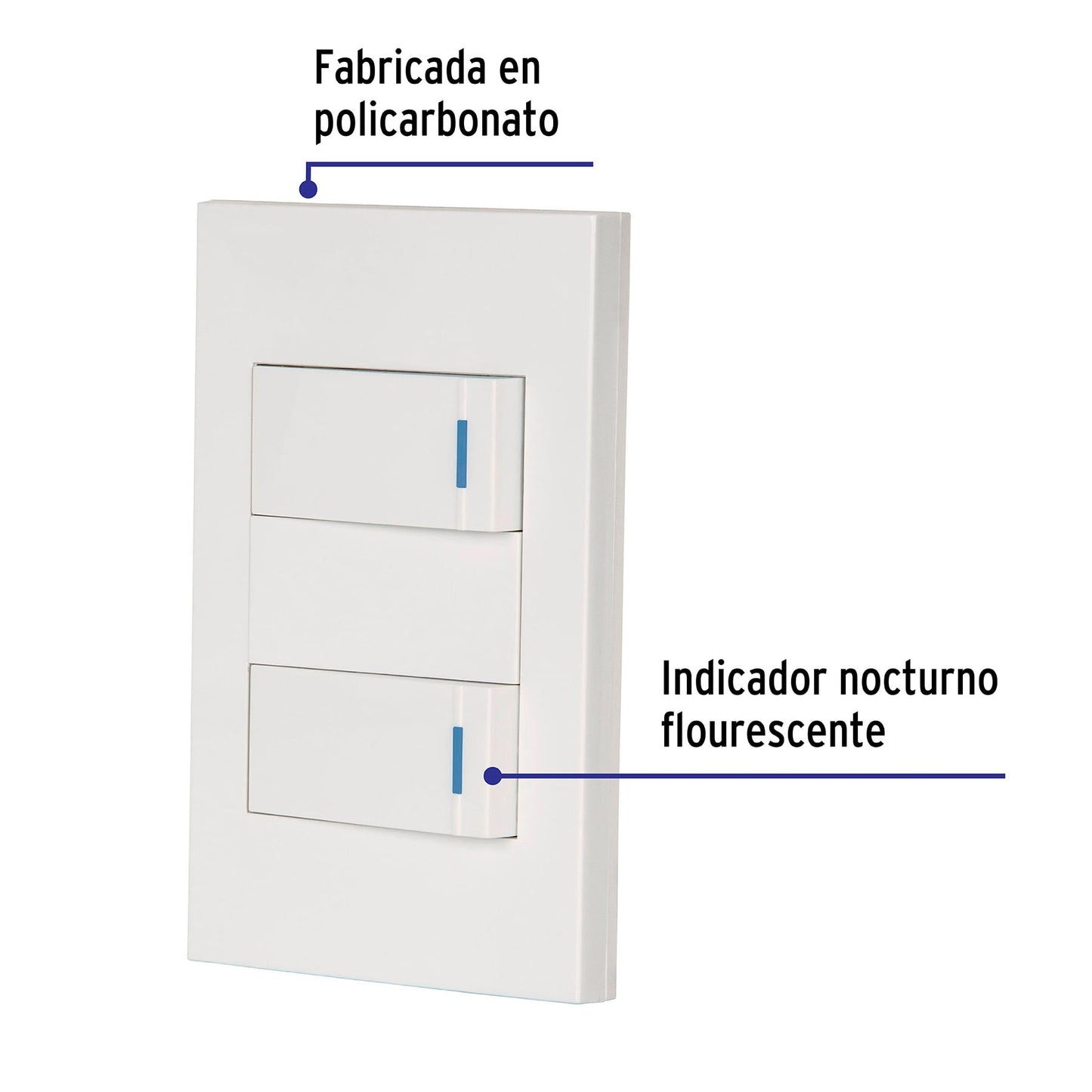 Placa armada 2 interruptores, 1 módulo, Española, blanco PA-APDO1-EB 45596 MM00