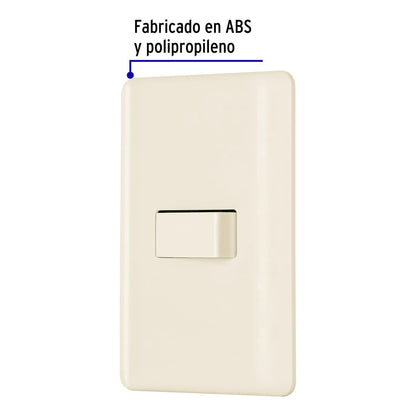 Placa armada 1 interruptor de escalera, marfil, Basic PA-APSE-EBI 26641 MM00