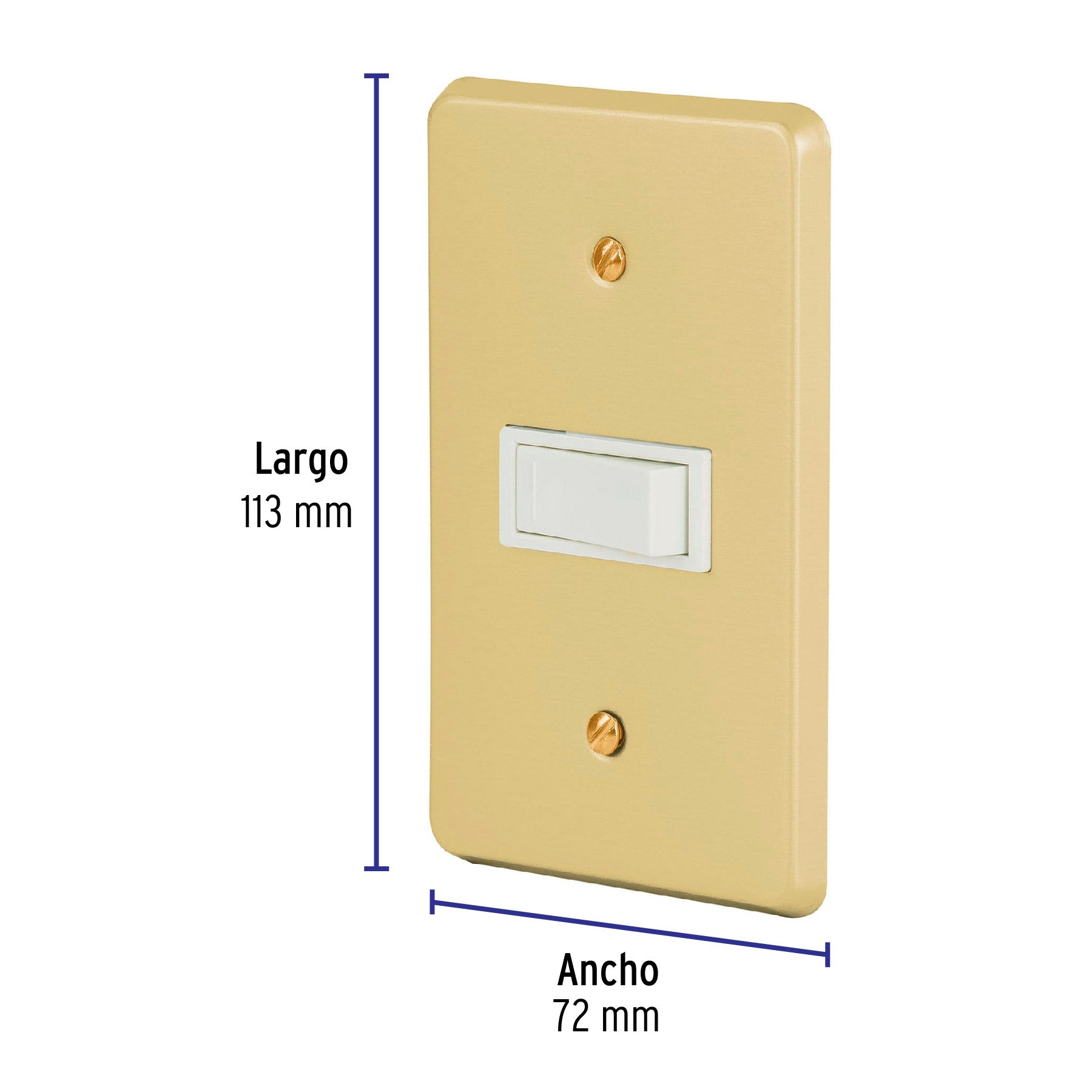 Placa armada con interruptor sencillo, línea Económica PA-APSE-E 46386 MM00