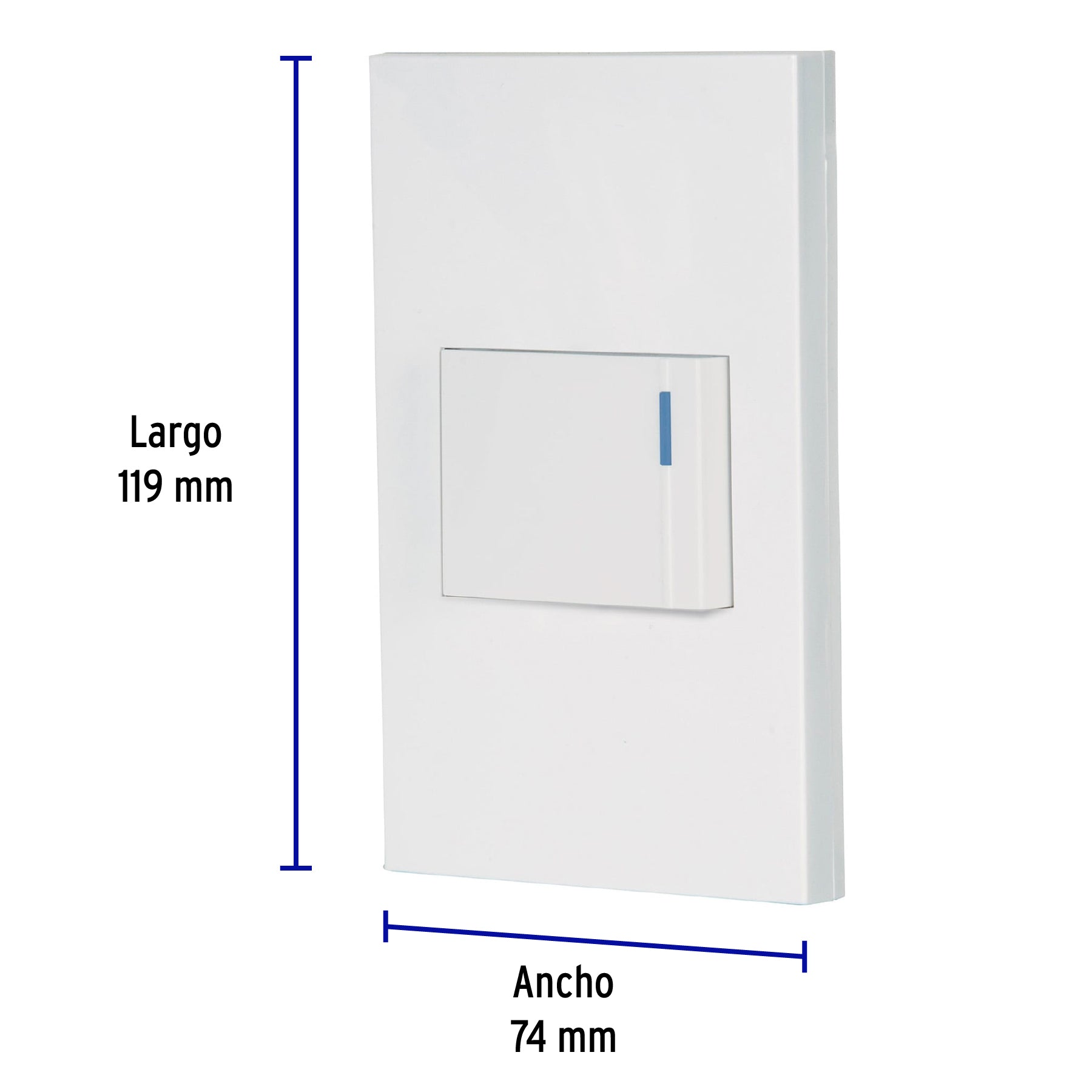 Placa armada 1 interruptor de 3vías, 1.5mód, Española,blanco PA-APSE15-EEB 45600 MM00