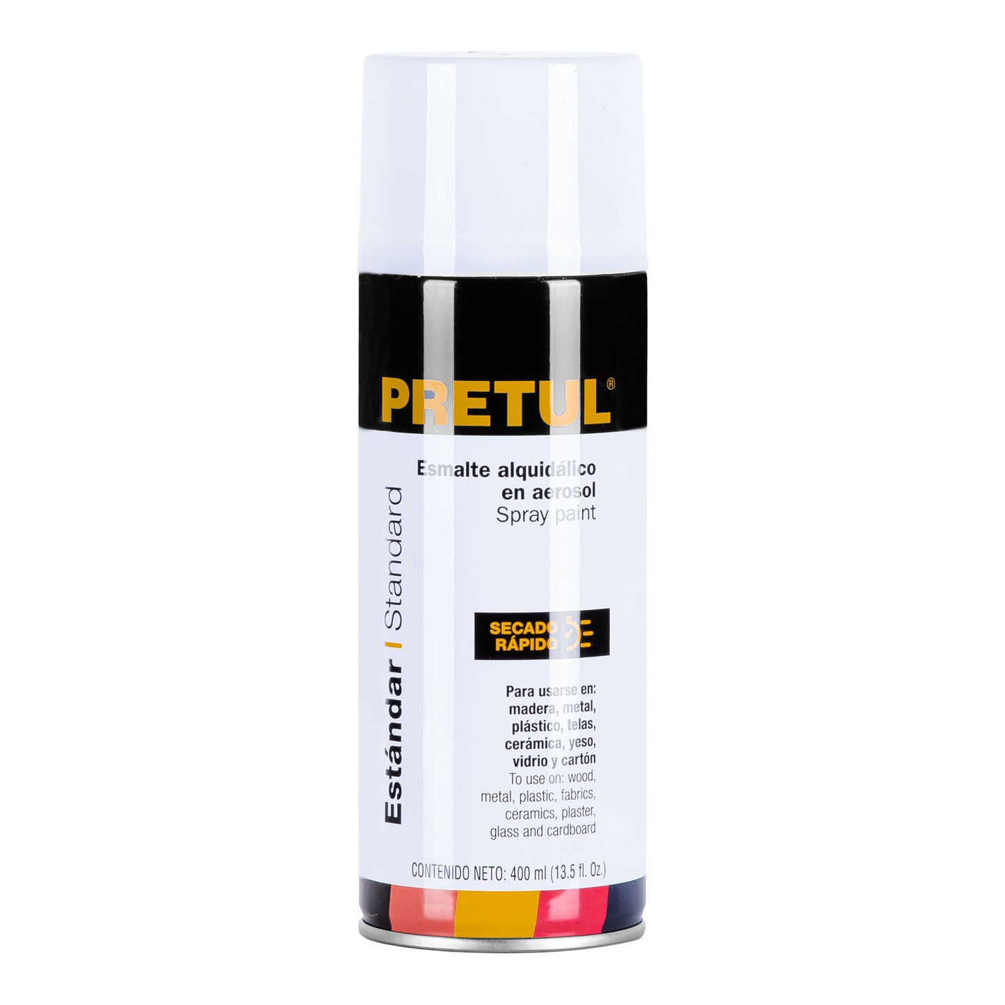 Pintura en aerosol, blanco brillante, 400ml, Pretul PA-BB-P 27171 MM1