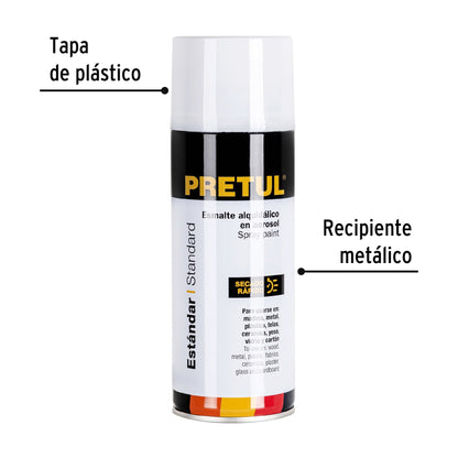 Pintura en aerosol, blanco mate, 400 ml, Pretul PA-BM-P 27175 MM1