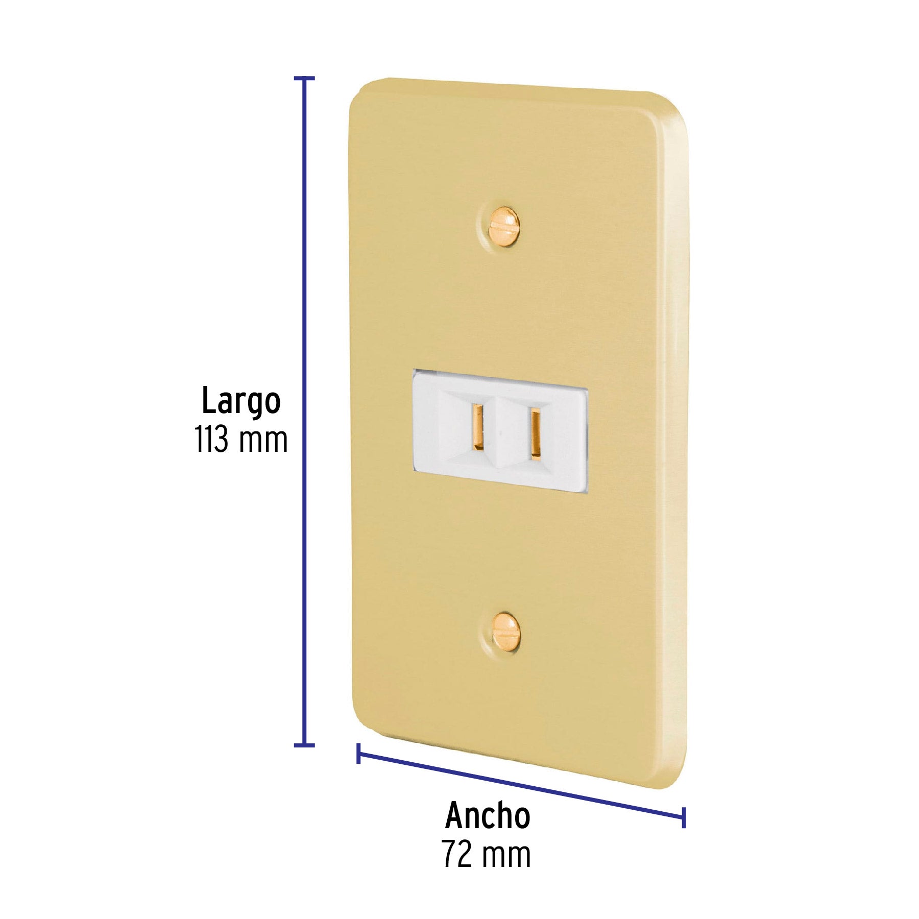 Placa armada con contacto polarizado, línea Económica PA-CO-E 46387 MM00