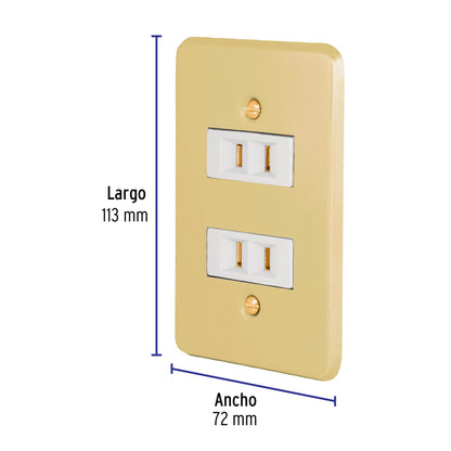 Placa armada 2 contactos polarizados línea Económica PA-CODO-E 46390 MM00